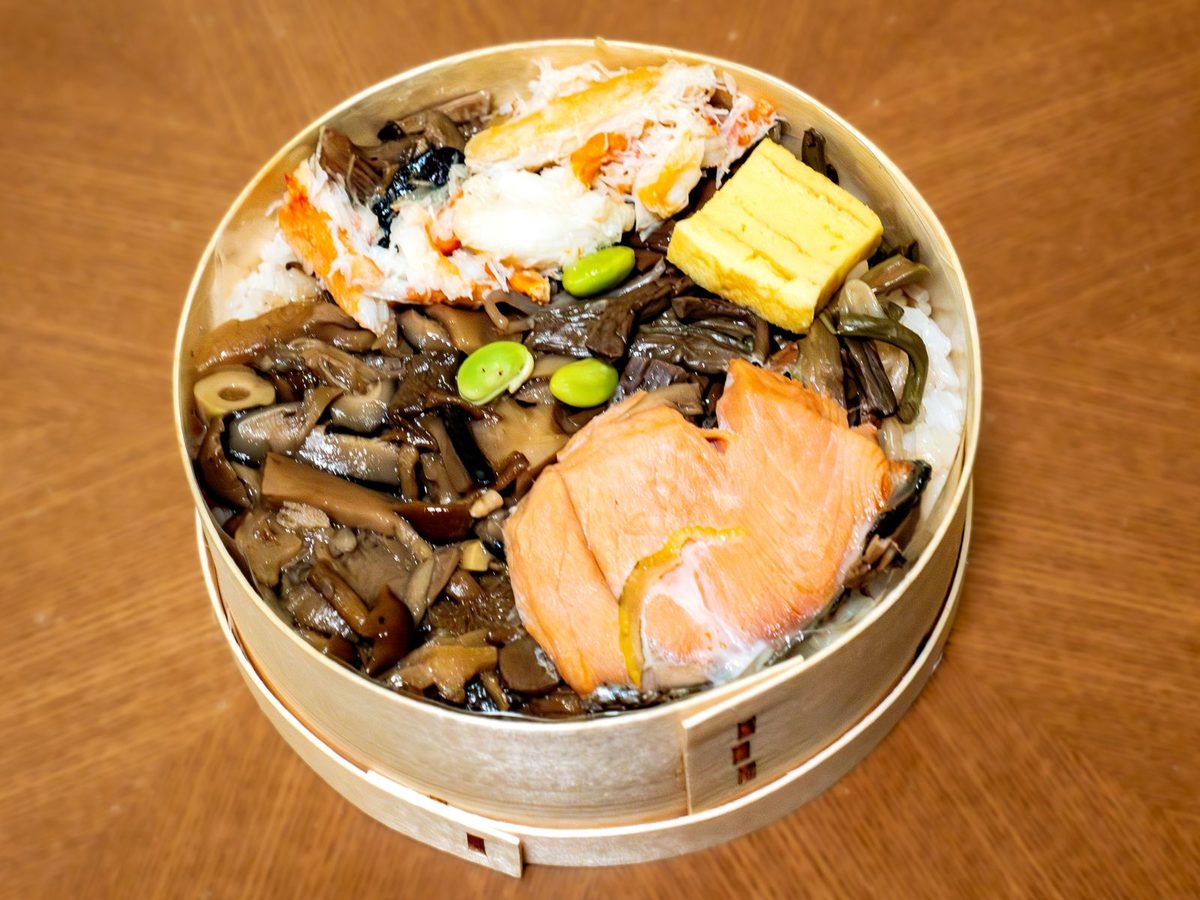 旅館で朝食 写真1