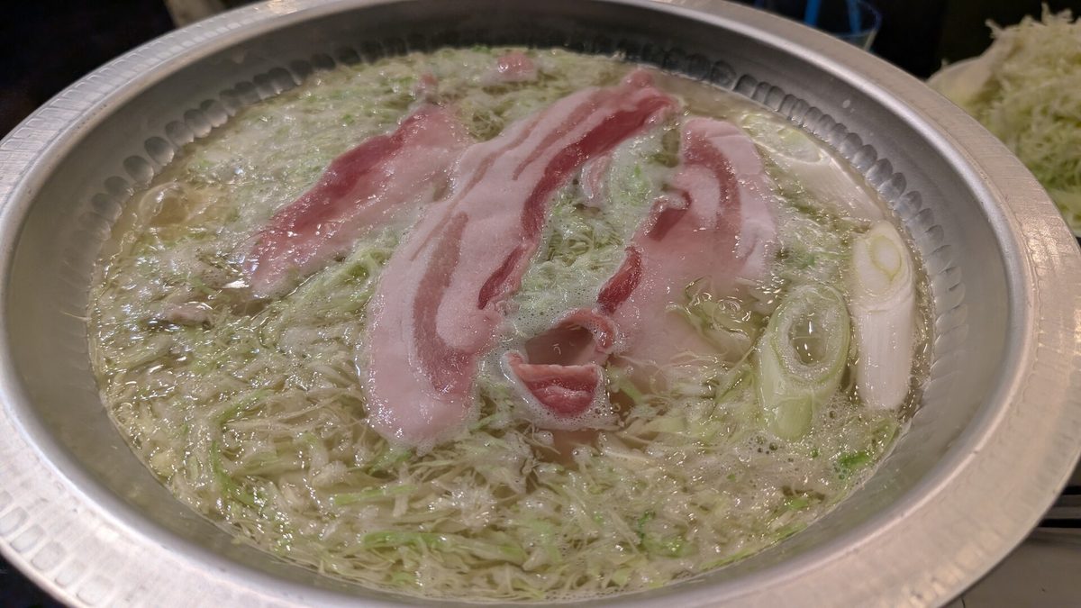 アグー豚のしゃぶしゃぶ。豚ももが驚くほど甘い